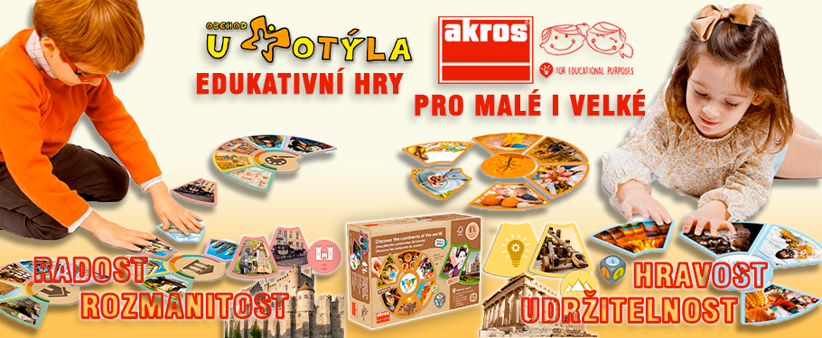 Španělské vzdělávací hry Akros v Obchodě U Motýla