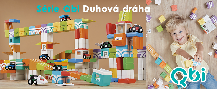 Série magnetické stavebnice Qbi Duhová dráha