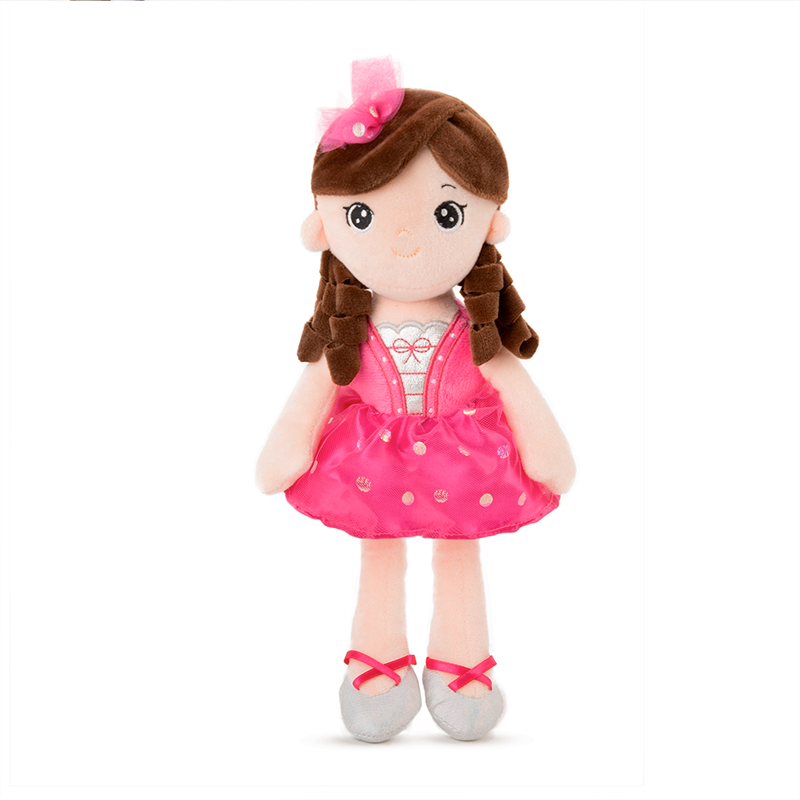 Amek Toys Panenka s šaty - Tmavě růžová - 32 cm