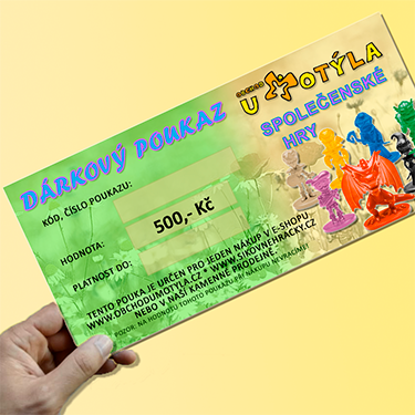 Tištěný dárkový poukaz na 500,- Kč HRY