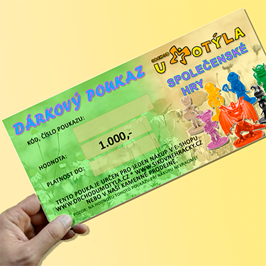 Tištěný dárkový poukaz na 1000,- Kč HRY