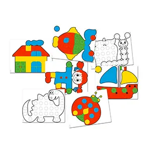 Karty s předlohami k mozaice Fantacolor Junior - 16 kusů