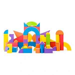 Pěnové kostky velké v PVC tašce 52 ks