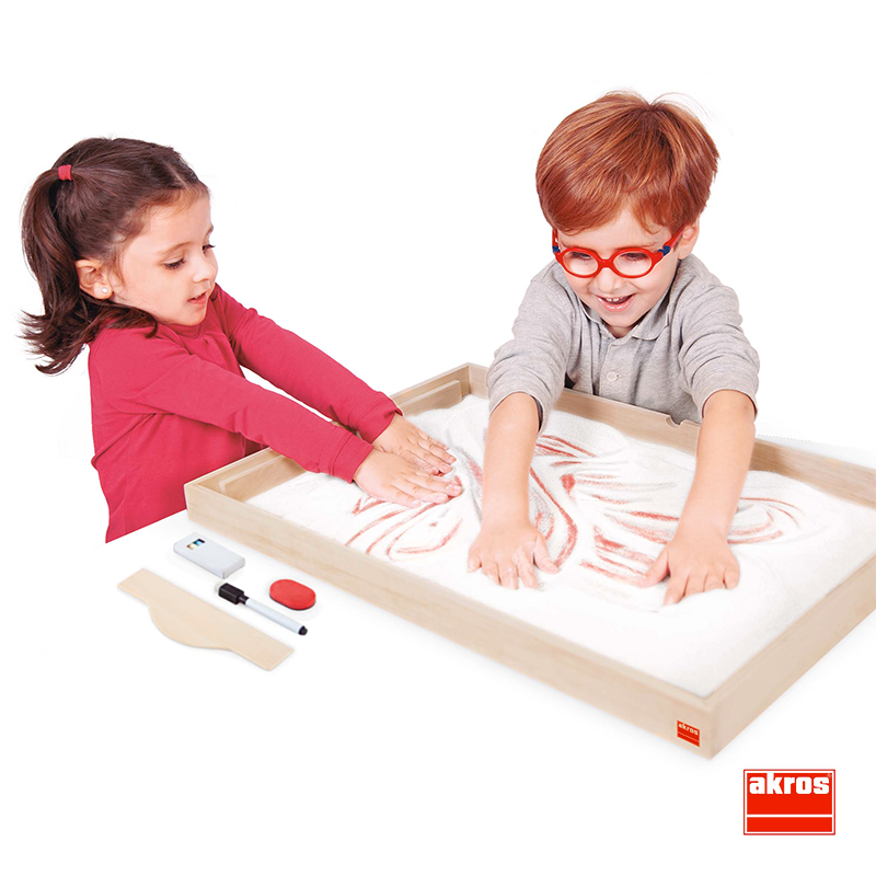 Akros XL Multisenzorická psací podložka s pískem a tabulí (59 cm)
