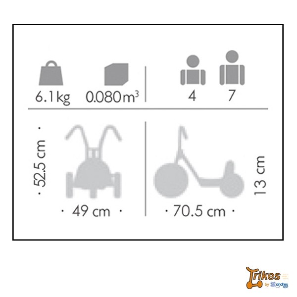 Andreu Toys Kovová tříkolka EXCLUSIVE