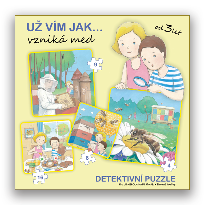 Už vím jak... vzniká med - PUZZLE S LUPOU