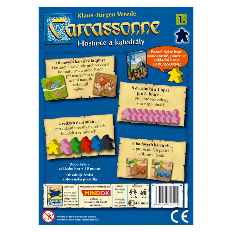 Mindok Carcassonne rozšíření 1 - Hostince a katedrály