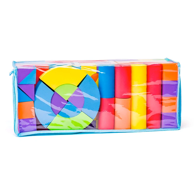 Pěnové kostky velké v PVC tašce 52 ks