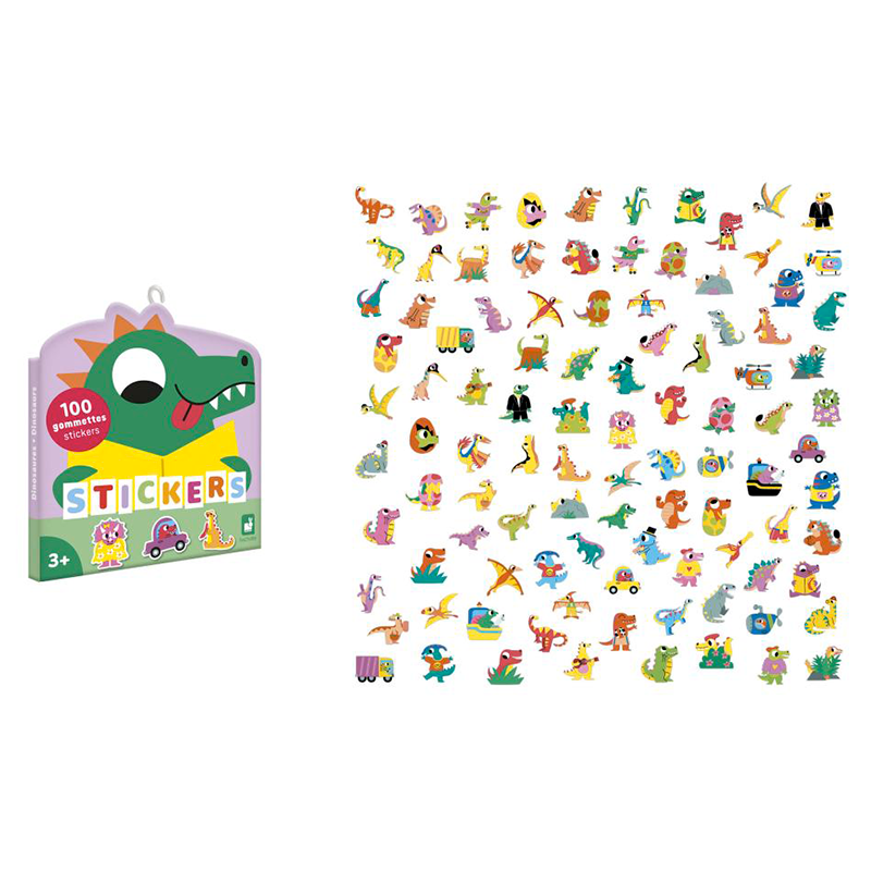 Janod Samolepky Dinosaurus 100 ks od 3 let