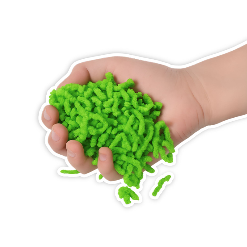Alldoro Mačkací červíci – antistresová hmota Squishy Worms, zelená, 120g