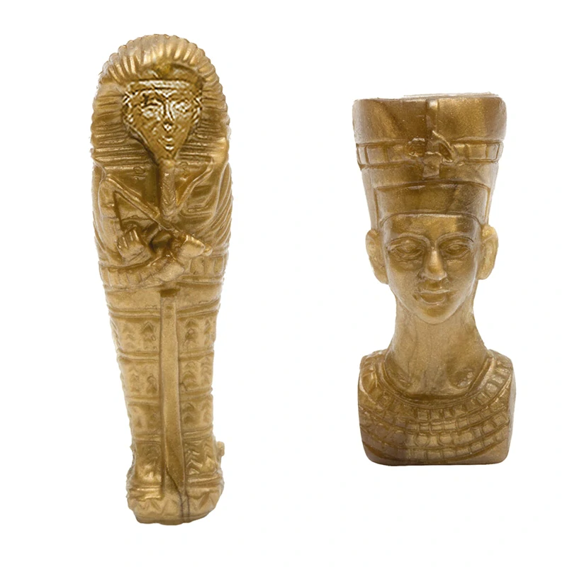 Efko Igráček Archeoložka - figurka s egyptskými vykopávkami sarkofágu a sošky Nefertiti