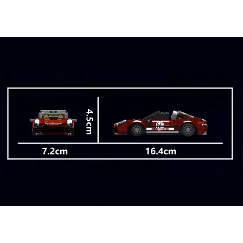 Mould King 27060 Model auta Porsche 911 Targa