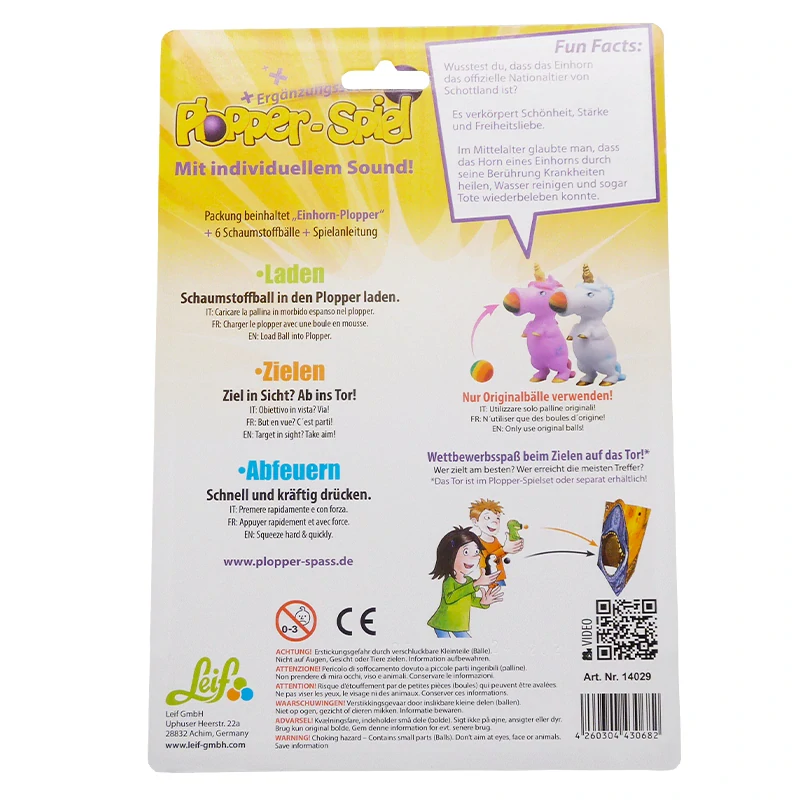 Plopáček JEDNOROŽEC bílý