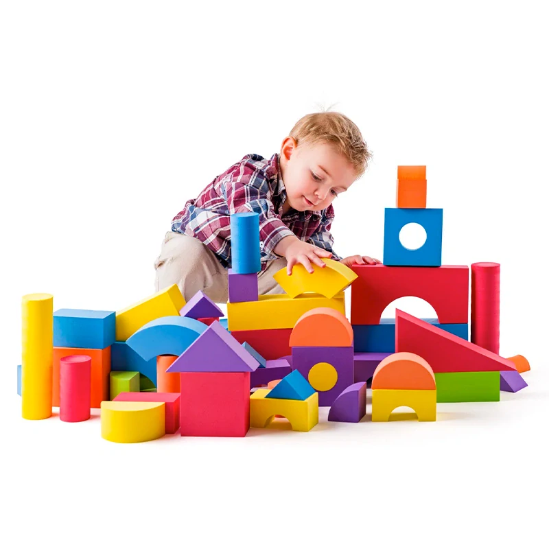 Pěnové kostky velké v PVC tašce 52 ks