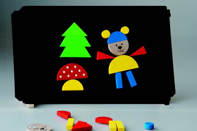 Magnetické dřevěné puzzle Medvědi