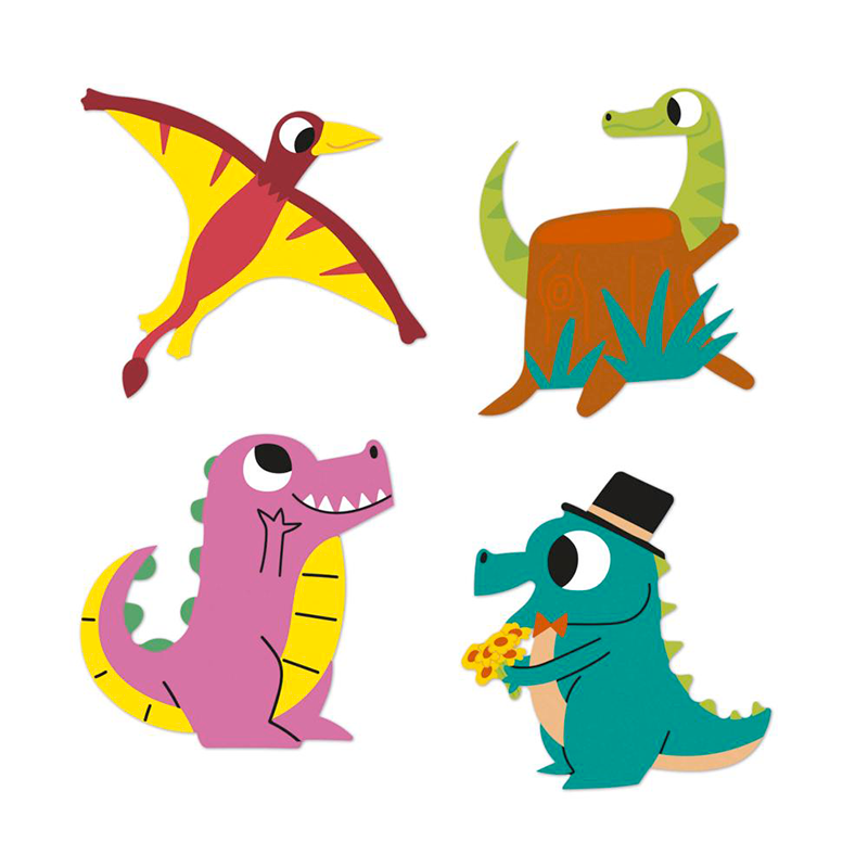 Janod Samolepky Dinosaurus 100 ks od 3 let