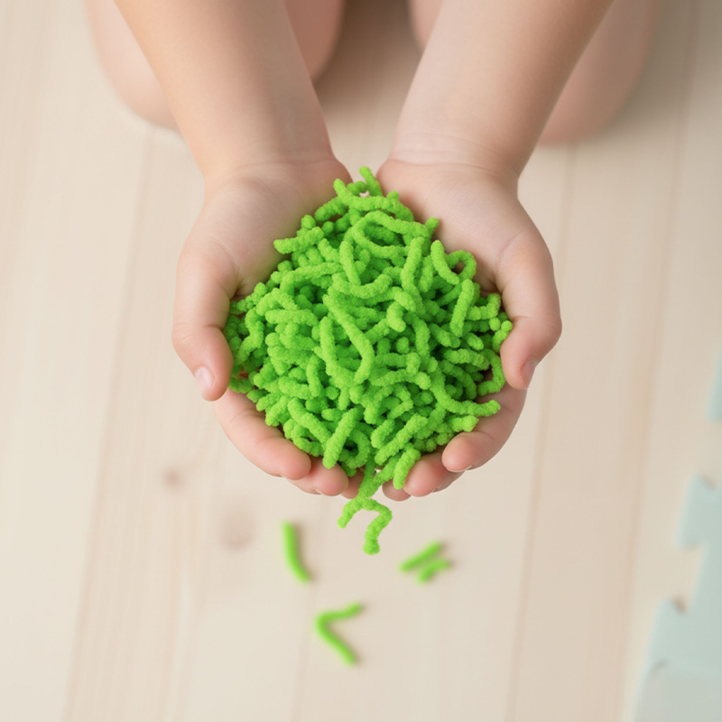 Alldoro Mačkací červíci – antistresová hmota Squishy Worms, zelená, 120g