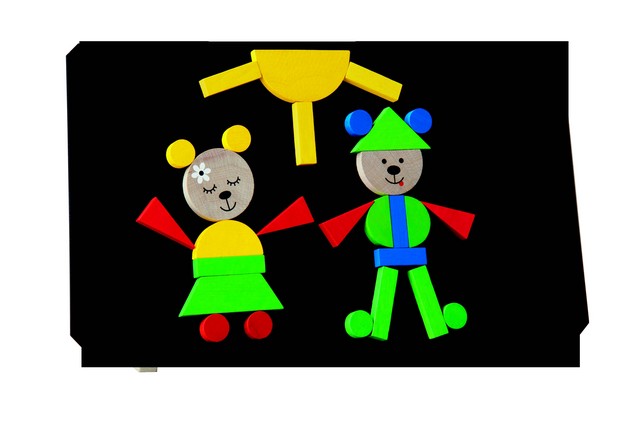 Magnetické dřevěné puzzle Medvědi
