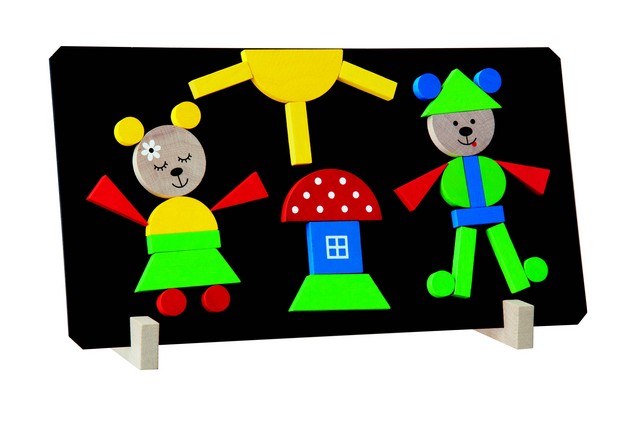 Magnetické dřevěné puzzle Medvědi