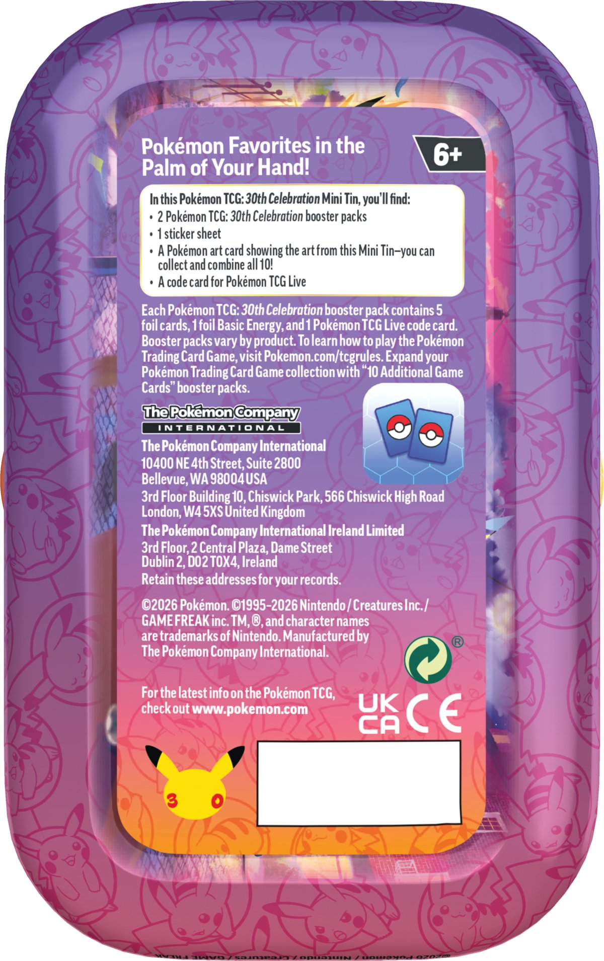 Pokémon TCG: 30th Celebration Mini Ti