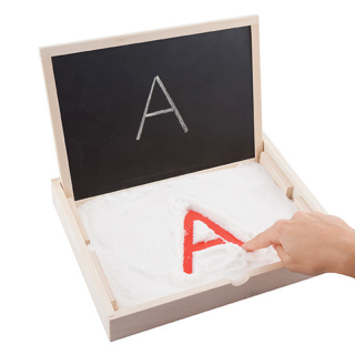 Akros Multisensorická psací podložka s pískem a tabulí (30 cm)