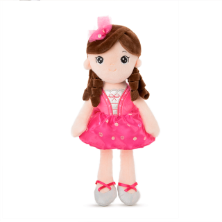 Amek Toys Panenka s šaty - Tmavě růžová - 32 cm