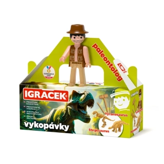 Efko Igráček Paleontolog - figurka s vykopávkami dinosaurů Tyranosaura a Stegosaura