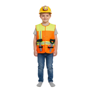 Alldoro Stavební kostým pro děti – dětská stavební sada s doplňky