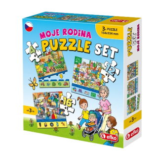 Efko Soubor puzzle 3v1 "Moje rodina"