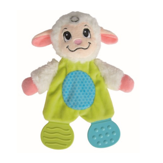 Rappa Plyšové zvířátko s kousátkem 20 cm - OVEČKA